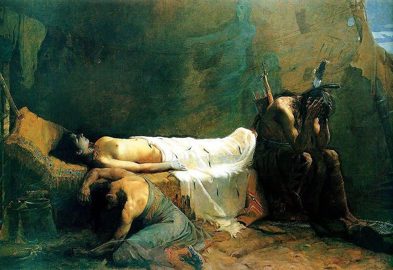 Homer Dodge Martin Death of Minnehaha France oil painting art